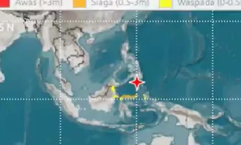 Gempa tektonik magnitudo 7,7 yang mengguncang Filipina pada Senin, 8 Juni 2026, menyebabkan BMKG mengeluarkan peringatan dini tsunami dengan status siaga dan waspada bagi sejumlah wilayah di Indonesia.