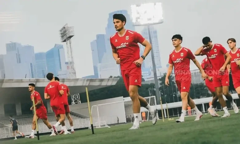 Timnas Indonesia menjalani sesi latihan jelang pertandingan melawan Oman pada Kamis, 4 Juni 2026.