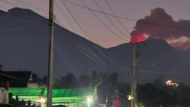 Kebakaran melanda kawasan Gunung Rinjani, pada Selasa, 2 Juni 2026.