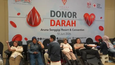 Kegiatan Donor Darah menyambut HUT ke-10 Aruna Senggigi, Rabu, 10 Juni 2026.