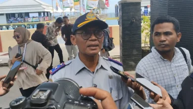 Kepala Dinas Perhubungan Lombok Barat, M. Hendrayadi saat memberikan keterangan usai acara Launching Easybook, Kamis, 11 Juni 2026.