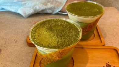 Menu matcha di salah satu kafe yang ada di Mataram.