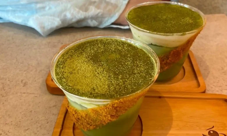 Menu matcha di salah satu kafe yang ada di Mataram.