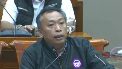 Ketua LPA Kota Mataram, Joko Jumadi, saat memaparkan kasus dugaan kekerasan seksual di Ponpes NTB pada RDP bersama DPR RI di Jakarta pada Senin, 13 Juli 2026.