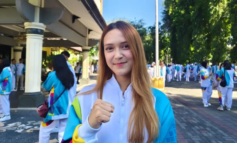 Atlet Taekwondo Kontingen Kota Mataram, Susan Rahma Stewart siap berkompetisi di Porprov 2026.