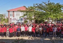 Suasana pelepasan mahasiswa STKIP Taman Siswa Bima yang mengikuti KKN Angkatan X pada Rabu, 16 Juli 2026.