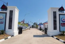 Tampak Depan Kawasan Kampung Nelayan Merah Putih di Kelurahan Bintaro, Ampenan, Kota Mataram.