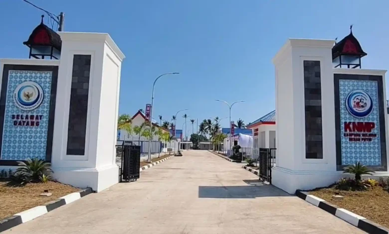 Tampak Depan Kawasan Kampung Nelayan Merah Putih di Kelurahan Bintaro, Ampenan, Kota Mataram.