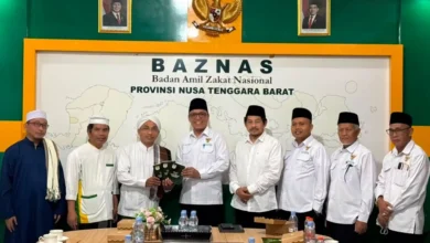Baznas NTB saat menerima kunjungan kerja dari jajaran Baznas Kabupaten Lombok Tengah di Kantor Baznas NTB, Senin, 13 Juli 2026.