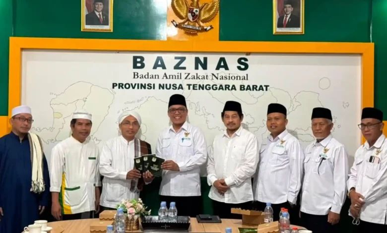 Baznas NTB saat menerima kunjungan kerja dari jajaran Baznas Kabupaten Lombok Tengah di Kantor Baznas NTB, Senin, 13 Juli 2026.