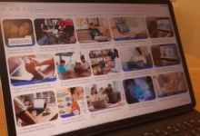 Ilustrasi membuka peramban menggunakan kuota internet.