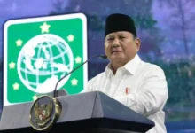 Prabowo berpidato pada puncak peringatan Hari Lahir ke-28 Partai Kebangkitan Bangsa (PKB).