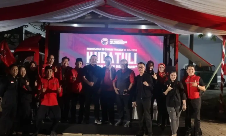DPD PDI Perjuangan NTB memperingati 30 tahun Peristiwa Kudatuli pada Minggu malam, 26 Juli 2026.