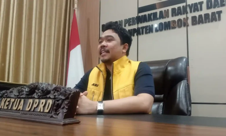 Ketua DPRD Lobar, Lalu Ivan Indaryadi saat diwawancarai media beberapa waktu lalu, Juli 2026.