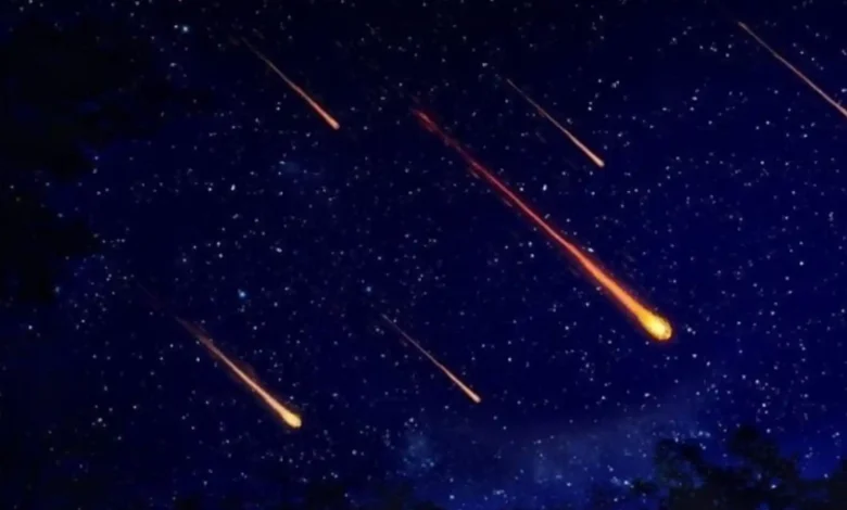Ilustrasi hujan meteor yang akan menghiasi langit NTB pada akhir Juli 2026.