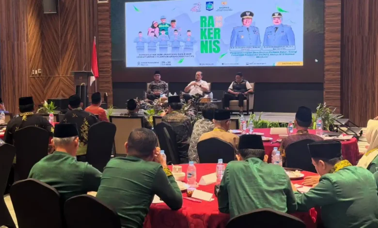 Suasana Rakernis Baznas NTB untuk Program Mahyani dan Z-KUP berlangsung di Hotel Astoria, Mataram, Rabu, 29 Juli 2026.