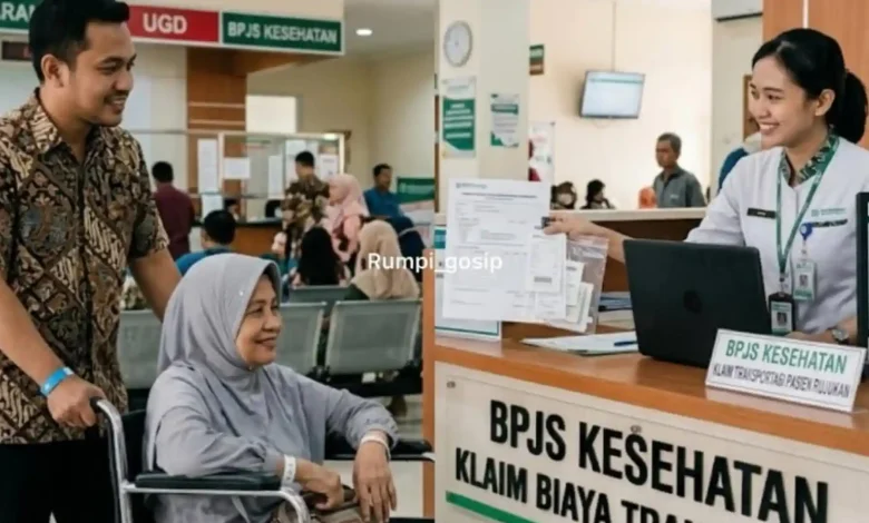 Ilustrasi pasien yang sedang mengambil pengembalian biaya transportasi dari pihak BPJS Kesehatan.