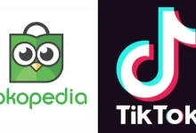 Logo perusahaan Tokopedia dan TikTok yang diisukan lakukan PHK pada 90 persen karyawan di tahun 2026.