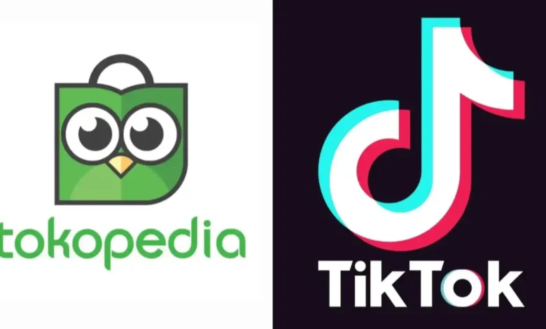 Logo perusahaan Tokopedia dan TikTok yang diisukan lakukan PHK pada 90 persen karyawan di tahun 2026.