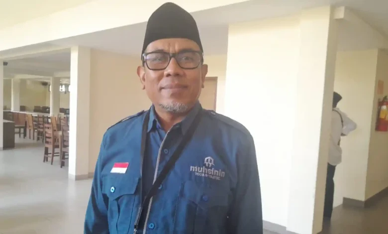 Pemilik Muhsinin Tour and Travel saat di acara silaturhami bersama calon jemaah haji khusus di Hotel Lombok Garden pada Sabtu, 11 Juli 2026.