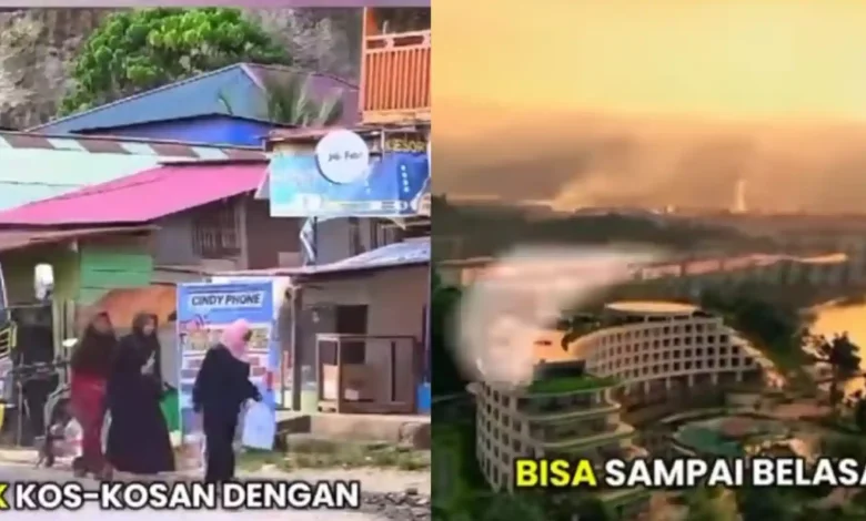 Ilustrasi gambaran ketimpangan fasilitas antar masyarakat umum di luar tambang dan pengusaha tambang di Sumbawa.