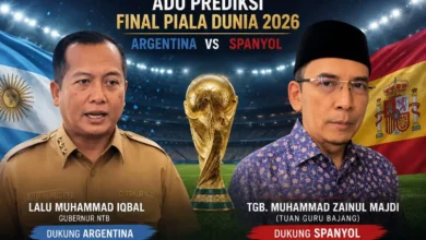 Poster adu prediksi Final Piala Dunia oleh Elit NTB.