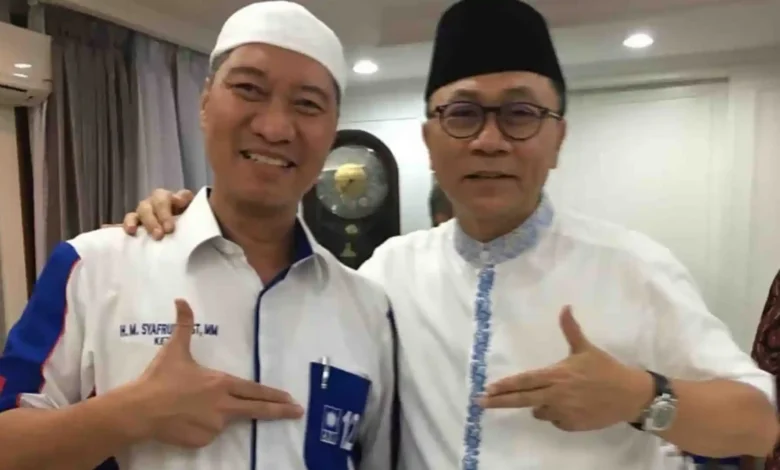 Wakil Sekjen DPP PAN Muhammad Syafrudin (kiri) bersama Ketua Umum DPP PAN Zulkifli Hasan (kanan) beberapa waktu lalu.