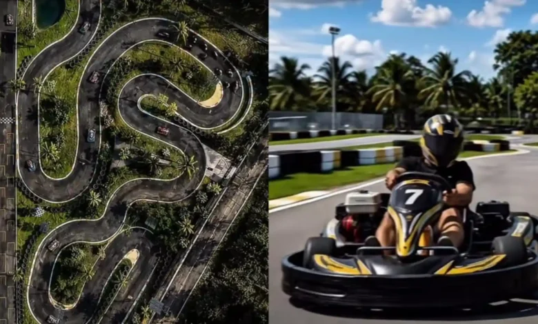 Gambaran lintasan balap Gokart Lombok yang akan segera hadir di Kuta Mandalika pada Agustus 2026.