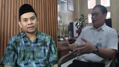 Anggota Komisi IV DPRD Lobar, Muhammad Munip (kiri) dan Direktur RSUD Tripat, dr. Suriyadi (kanan) saat diwawancarai, Agustus 2026.