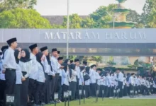 Suasana Upacara Pengangkatan PPPK Paruh Waktu lingkungan Pemerintah Kota Mataram, 18 Desember 2025.