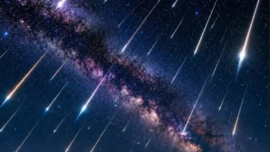 Ilustrasi hujan meteor yang bisa disaksikan pada 12 Agustus 2026.