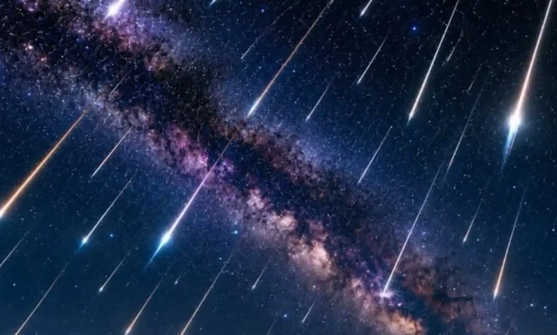 Ilustrasi hujan meteor yang bisa disaksikan pada 12 Agustus 2026.