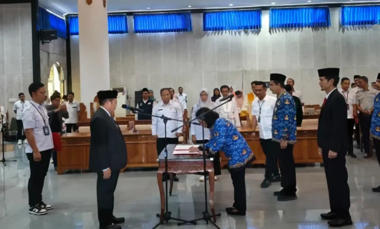 Momen Pelantikan Pejabat Tinggi Pratama di Ruang Lingkup Pemkab Lobar beberapa waktu lalu, Januari 2026.
