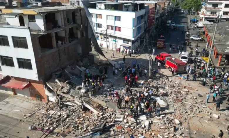 Salah satu wilayah di Kolombia yang mengalami kerusakan akibat gempa bumi pada hari Senin, 10 Agustus 2026.