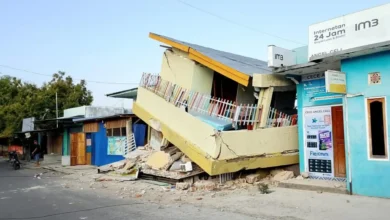 Kerusakan bangunan yang terdampak gempa bumi magnitudo 7,7 di Kabupaten Manggarai Timur, NTT.