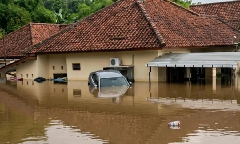 Banjir yang melanda Kuta Mandalika pada tahun 2025 lalu.