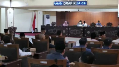 Momen paripurna penyerahan draf KUA-PPAS oleh Pemkab ke DPRD Lobar, Jumat, 21 Agustus 2026, yang lalu.