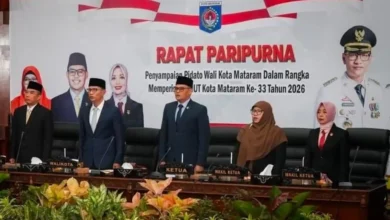 Rapat Paripurna Penyampaian Pidato Wali Kota Mataram Dalam Rangka Penyampaian HUT Kota Mataram ke-33, Sabtu, 29 Juni 2026.