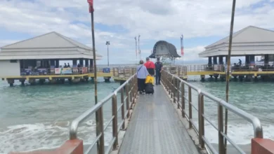 Pelabuhan Senggigi yang digadang-gadang akan meningkatkan kunjungan wisatawan di desa Senggigi, Juli 2026.