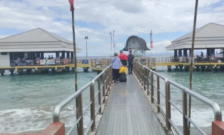 Pelabuhan Senggigi yang digadang-gadang akan meningkatkan kunjungan wisatawan di desa Senggigi, Juli 2026.