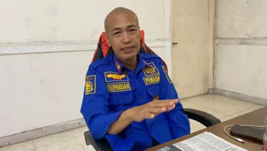 Kepala Damkartan Lombok Tengah, Supardan jelaskan pentingnya APAR di tempat rawan kebakaran.