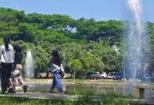 Ruang Terbuka Hijau (RTH) menjadi salah satu tempat favorit warga untuk menghabiskan waktu, salah satunya RTH Pagutan, Kota Mataram.