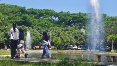 Ruang Terbuka Hijau (RTH) menjadi salah satu tempat favorit warga untuk menghabiskan waktu, salah satunya RTH Pagutan, Kota Mataram.
