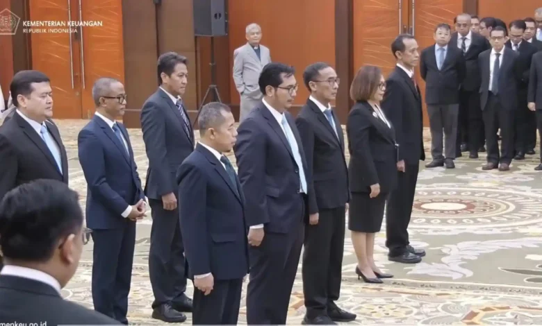 Proses pelantikan pegawai Kementerian Keuangan yang baru di Jakarta pada Senin, 21 September 2026.