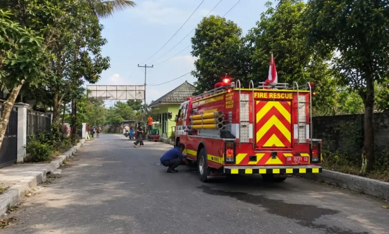 Salah satu armada Damkarmat Lobar usai bertugas memadamkan api di desa Lelede beberapa waktu lalu, Agustus 2026.