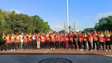 Foto kebersamaan Kontingen KSB Menuju Porprov NTB XII 2026. Sebanyak 604 atlet, beberapa waktu lalu.