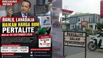 Poster yang beredar terkait isu kenaikan harga BBM jenis Pertalite per September 2026.