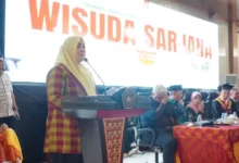 Wakil Gubernur NTB, Hj Indah Dhamayanti Putri, saat menghadiri rapat senat terbuka wisuda S1 STKIP Tamsis Bima, Sabtu, 26 September 2026.