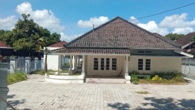 Suasana Rumah Dinas Sekda Kota Mataram di Jalan Langko, Kelurahan Gomong, Kecamatan Selaparang, Kota Mataram.
