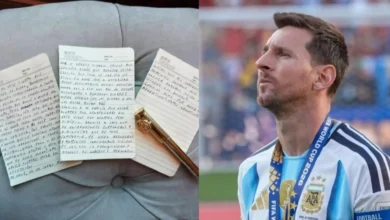 Tulisan tangan Lionel Messi saat memutuskan untuk pensiun dari panggung sepak bola internasional pada Senin, 31 Agustus 2026.